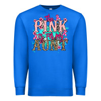 True Royal The pink is for my Aunt Cancer Awareness Premium Sweatshirt - HowdyJamesFarm