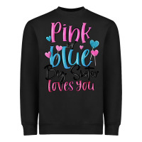 Black pink or blue big sister loves you Heavyweight Sweatshirt - MaliasSmallBusiness