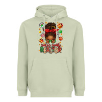 Matcha santas favorite realtor messy bun Heavyweight Hoodie - texasbilliewilder