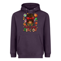 Plum santas favorite realtor messy bun Heavyweight Hoodie - texasbilliewilder
