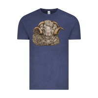 Vintage Denim merino wool sheep head Vintage Tee - LillyAllenDesigns