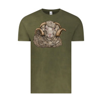 Vintage Olive merino wool sheep head Vintage Tee - LillyAllenDesigns