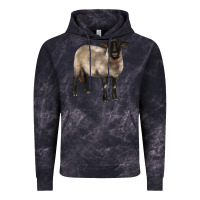 Cloud Black suffolk ewe Vintage Hoodie - BarkalooDesign