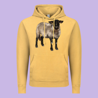 Suffolk Ewe Vintage Hoodie Designed By Barkaloodesign
