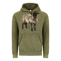 Vintage Olive suffolk ewe Vintage Hoodie - BarkalooDesign