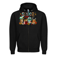 Black senior 2023 coffee cups Zipper Hoodie - Jasminsmagicworld