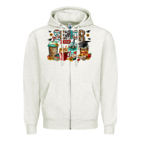 Oatmeal Heather senior 2023 coffee cups Zipper Hoodie - Jasminsmagicworld