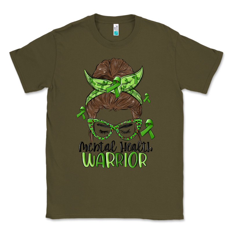 Messy Bun Mental Health Warrior Classic Tee by MaliasSmallBusiness | Teevron