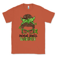Copper messy bun mental health warrior Classic Tee - MaliasSmallBusiness