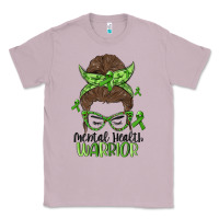 Lilac messy bun mental health warrior Classic Tee - MaliasSmallBusiness