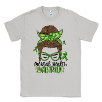 Moon Dust messy bun mental health warrior Classic Tee - MaliasSmallBusiness