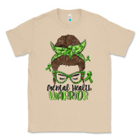 Mushroom messy bun mental health warrior Classic Tee - MaliasSmallBusiness