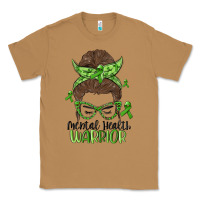 Toasted Coconut messy bun mental health warrior Classic Tee - MaliasSmallBusiness