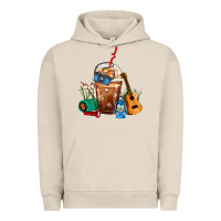 Pigment French Oak Camping Frappe Coffee Urban Hoodie - FaDigitalArtStudio