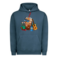 Pigment Midnight Navy Camping Frappe Coffee Urban Hoodie - FaDigitalArtStudio