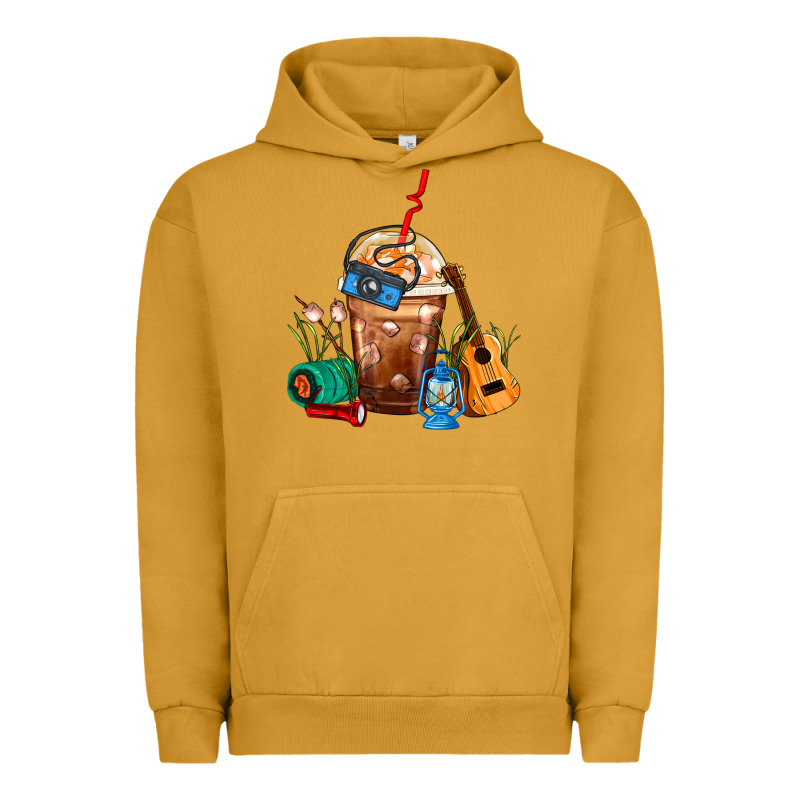 Camping Frappe Coffee Urban Hoodie by FaDigitalArtStudio | Teevron