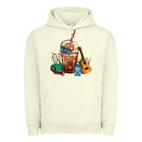 Pigment Pistachio Camping Frappe Coffee Urban Hoodie - FaDigitalArtStudio