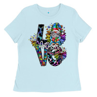 Baby Blue love autism Ladies Tee - SublimationCraftShop