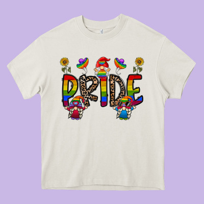 Pride Gnome Heavy Core Tee Designed By Cowhidedigitalart