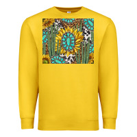 Lemon western cactus with sunflowers and turquoise tumbler tbs Premium Sweatshirt - TumblerDesignByShophia