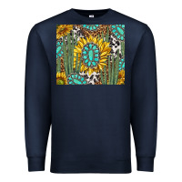 Navy western cactus with sunflowers and turquoise tumbler tbs Premium Sweatshirt - TumblerDesignByShophia