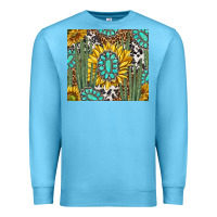 Ocean Blue western cactus with sunflowers and turquoise tumbler tbs Premium Sweatshirt - TumblerDesignByShophia