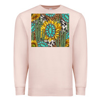 Pale Pink western cactus with sunflowers and turquoise tumbler tbs Premium Sweatshirt - TumblerDesignByShophia