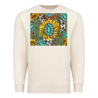 Sandshell western cactus with sunflowers and turquoise tumbler tbs Premium Sweatshirt - TumblerDesignByShophia