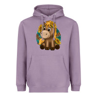 Lavender cute baby horse amd sunflowers Heavyweight Hoodie - texasbilliewilder
