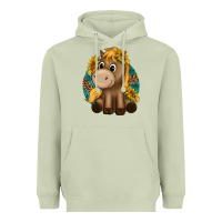 Matcha cute baby horse amd sunflowers Heavyweight Hoodie - texasbilliewilder