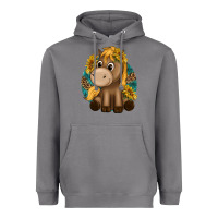 Storm cute baby horse amd sunflowers Heavyweight Hoodie - texasbilliewilder