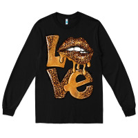Black love leopard with lips Long Sleeve Tee - NancyCooperArtShop
