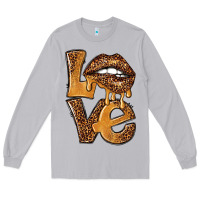 Moon Dust love leopard with lips Long Sleeve Tee - NancyCooperArtShop