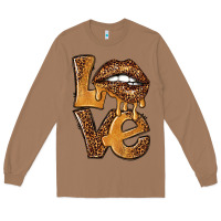 Toasted Coconut love leopard with lips Long Sleeve Tee - NancyCooperArtShop