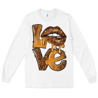 White love leopard with lips Long Sleeve Tee - NancyCooperArtShop