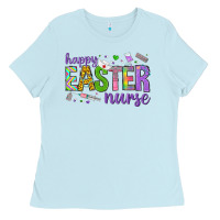 Baby Blue happy easter nurse Ladies Tee - Neo Western