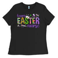 Black happy easter nurse Ladies Tee - Neo Western
