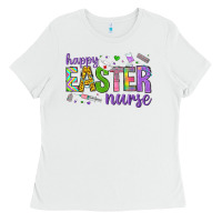 White happy easter nurse Ladies Tee - Neo Western