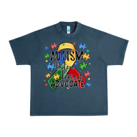 Midnight Navy autism listen learn advocate Urban Heavy Tee - MaliasSmallBusiness