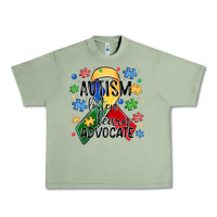 Oil Green autism listen learn advocate Urban Heavy Tee - MaliasSmallBusiness