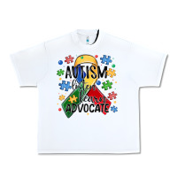 White autism listen learn advocate Urban Heavy Tee - MaliasSmallBusiness