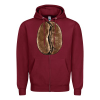 Burgundy coffee bean Zipper Hoodie - BarkalooDesign