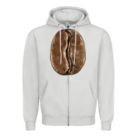 Dove Grey coffee bean Zipper Hoodie - BarkalooDesign