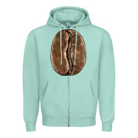 Seafoam coffee bean Zipper Hoodie - BarkalooDesign
