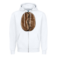 White coffee bean Zipper Hoodie - BarkalooDesign