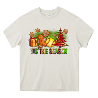 Cream Tis The Season Christmas With Softball And Gingerbread Man Heavy Core Tee - FaDigitalArtStudio