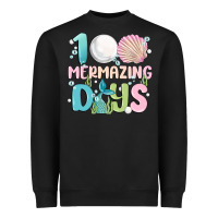 Black 100 mermazing days Heavyweight Sweatshirt - MaliasSmallBusiness