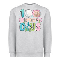 Heather Grey 100 mermazing days Heavyweight Sweatshirt - MaliasSmallBusiness