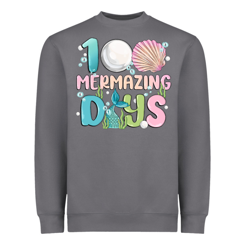 100 Mermazing Days Heavyweight Sweatshirt by MaliasSmallBusiness | Teevron