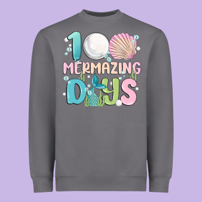 100 Mermazing Days Heavyweight Sweatshirt Designed By Maliassmallbusiness